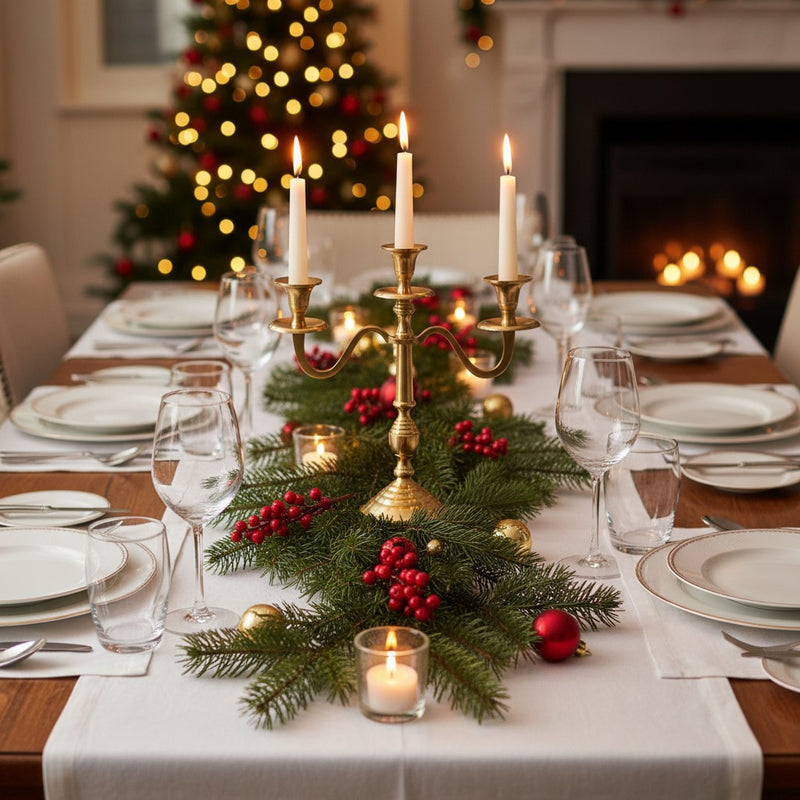 Świecznik trójramienny, złoty, 30 cm