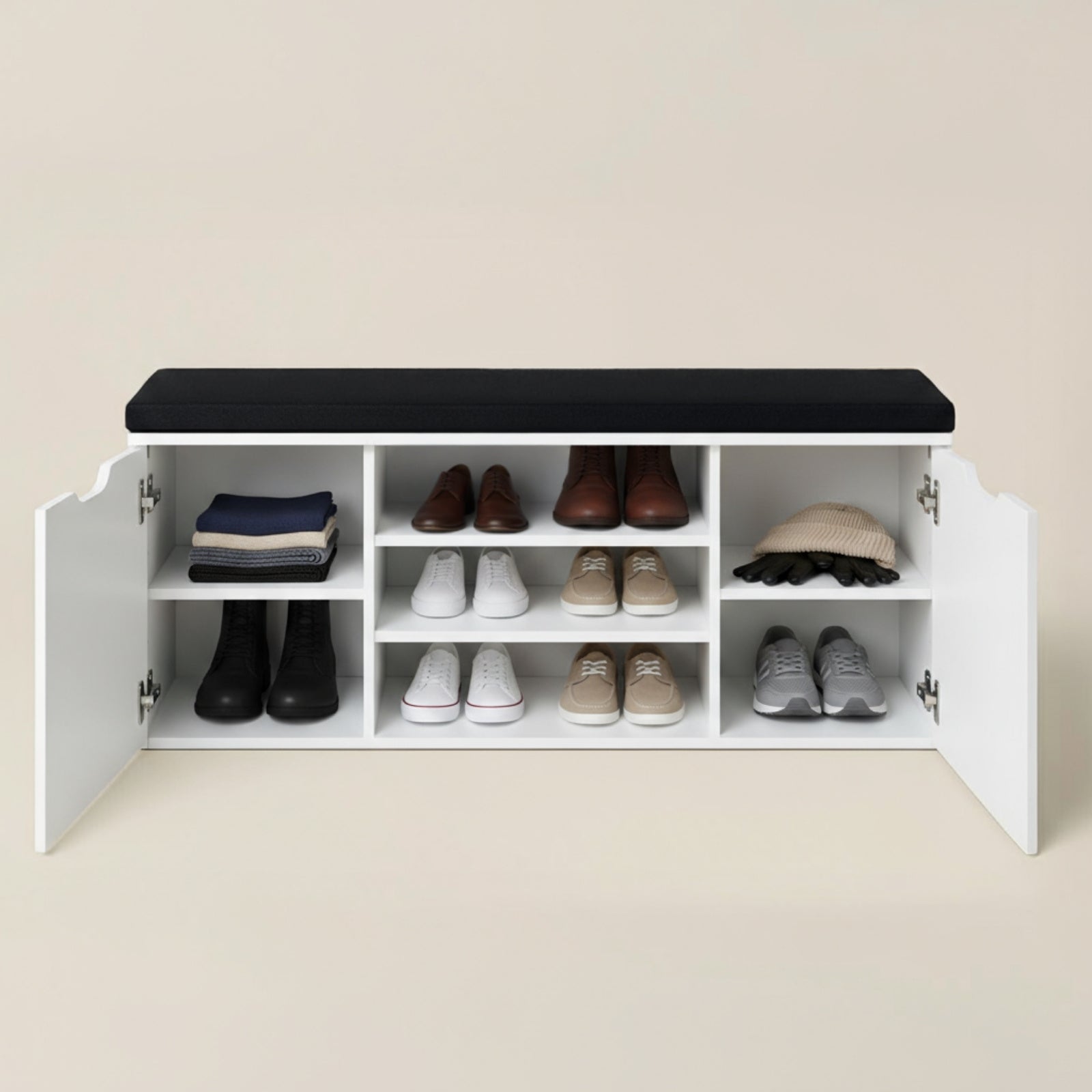 Szafka na buty z siedziskiem PORTA, 103 x 30 x 46 cm