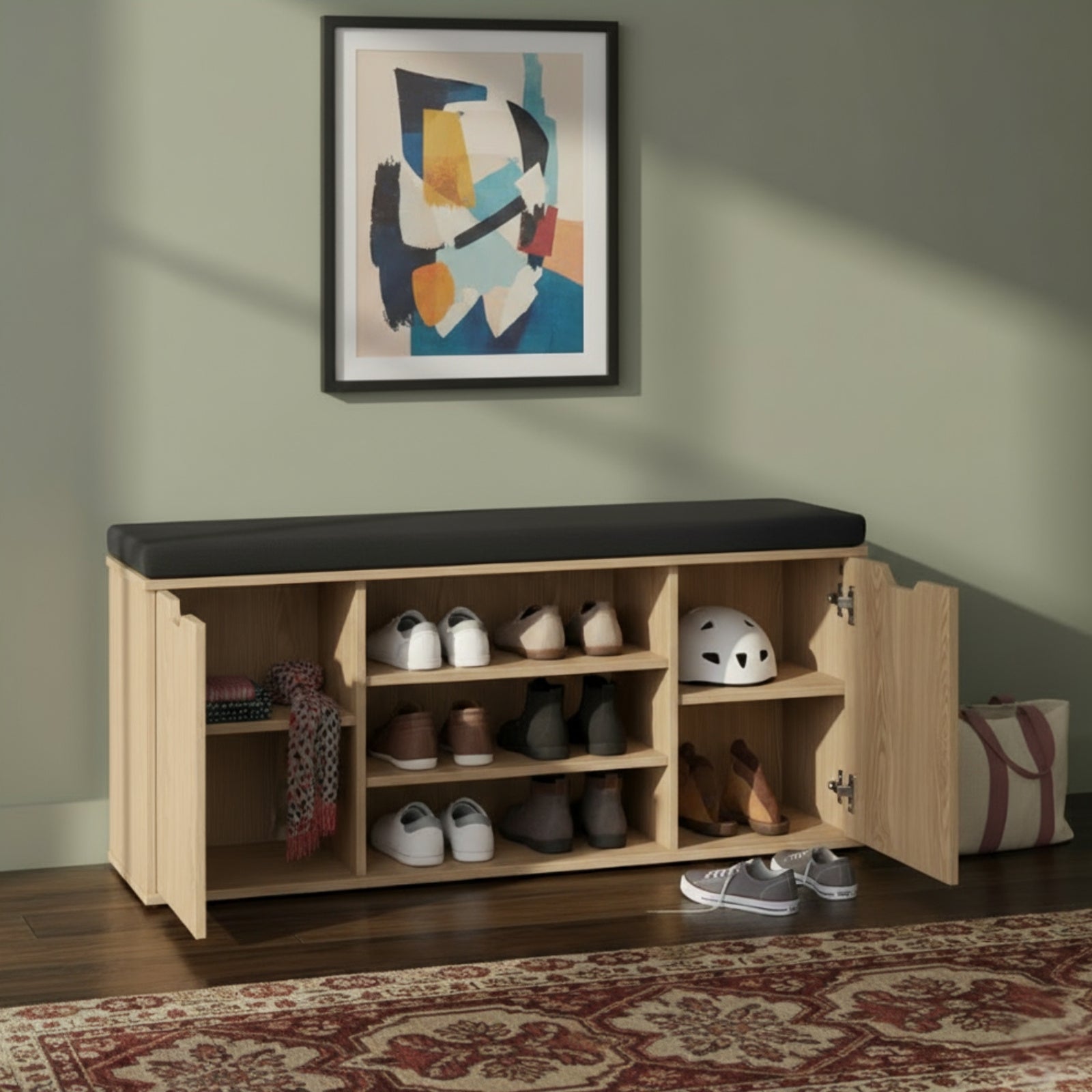 Szafka na buty z siedziskiem PORTA, 103 x 30 x 46 cm