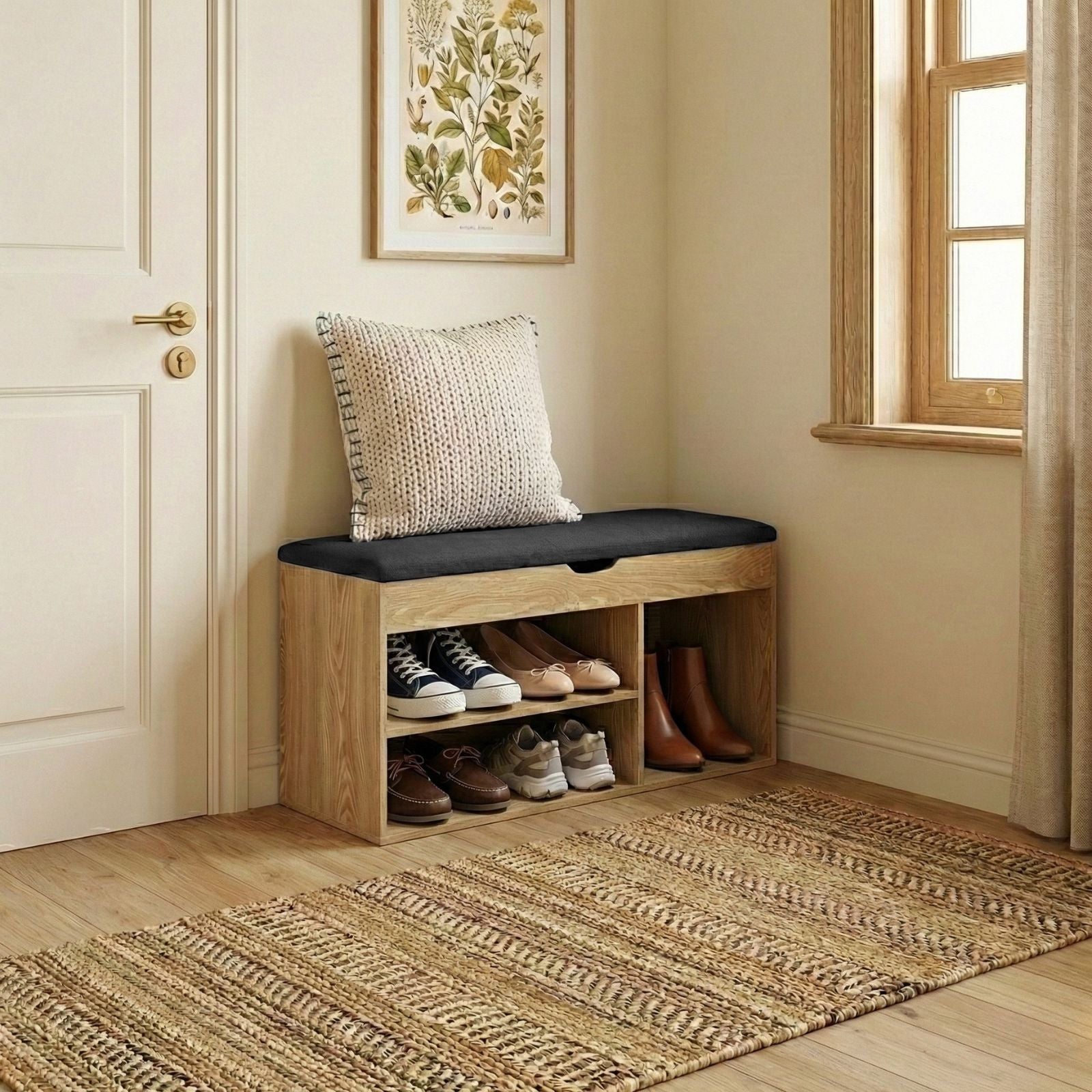 Szafka na buty z siedziskiem TRIA, 80 x 43 x 30 cm