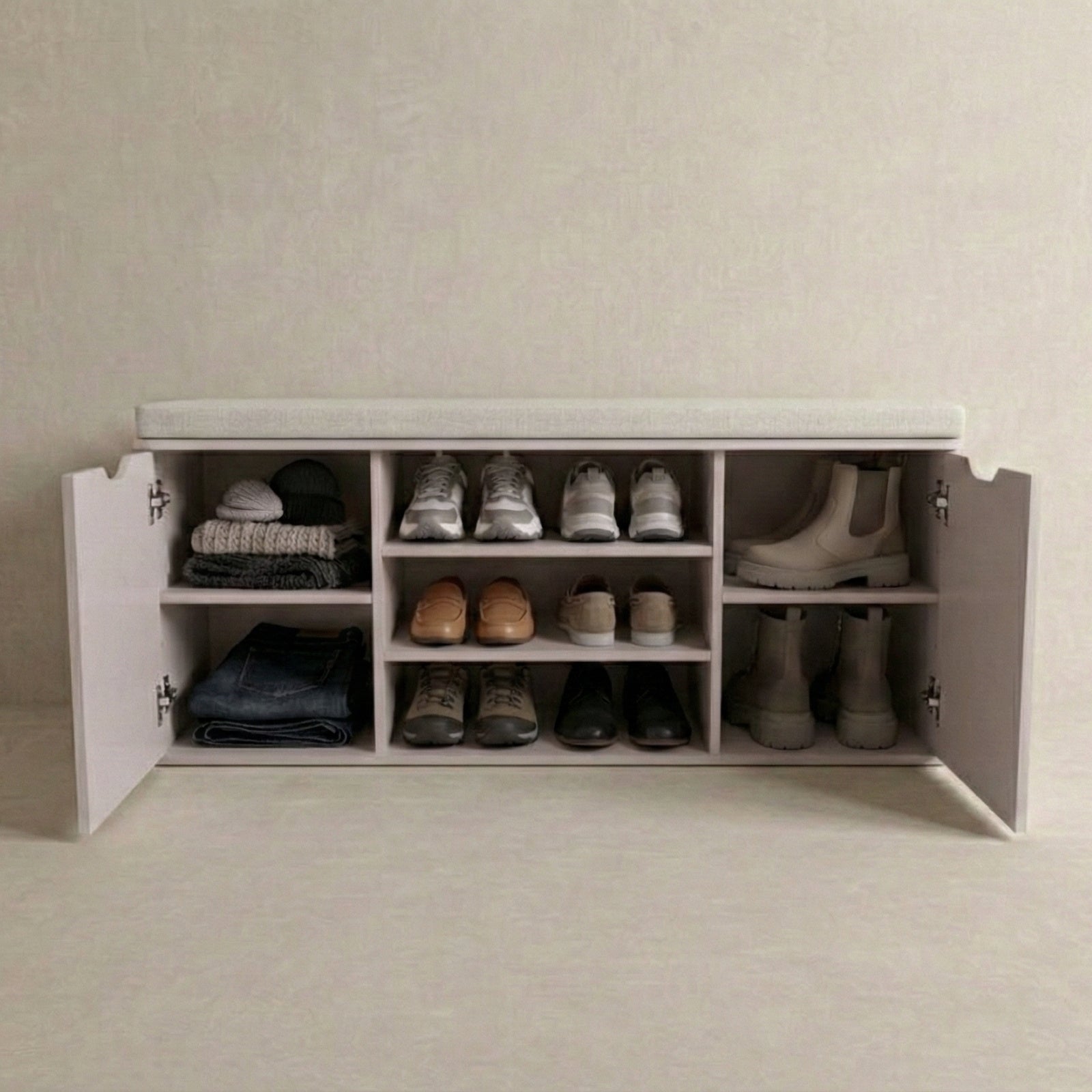 Szafka na buty z siedziskiem PORTA, 103 x 30 x 46 cm