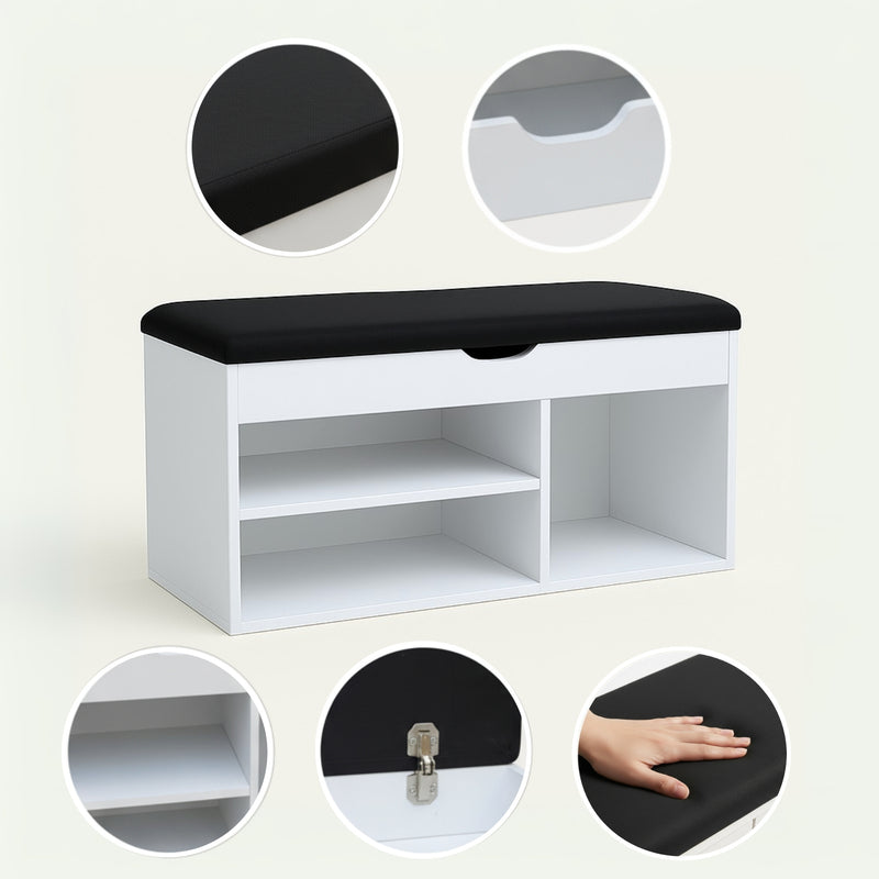 Szafka na buty z siedziskiem TRIA, 80 x 43 x 30 cm