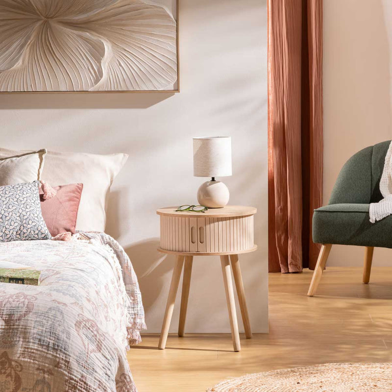 Szafka nocna NYSOS z 2 drzwiczkami, Ø 40 cm