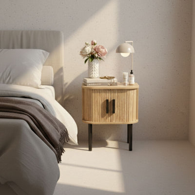 Szafka nocna ryflowana SCAVA, 40 x 40 x 53 cm