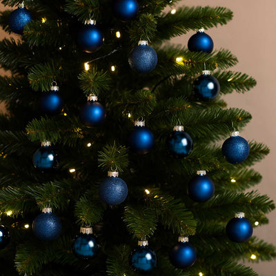 Szklane bombki świąteczne Ø
 6 cm, 20 szt., niebieskie