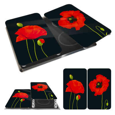 Szklane płyty ochronne MAKI na kuchenkę – 2 sztuki