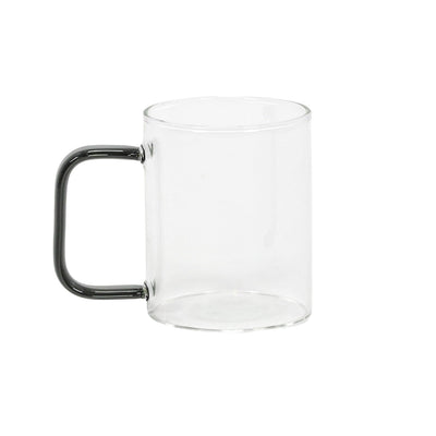 Szklany kubek z barwionym uszkiem, 200 ml