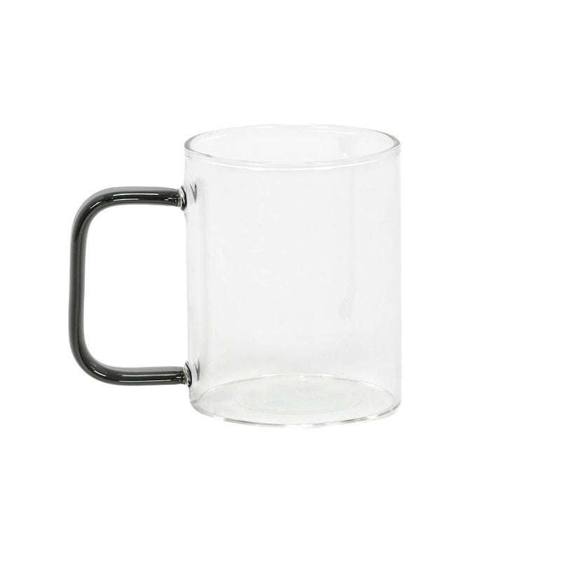 Szklany kubek z barwionym uszkiem, 200 ml