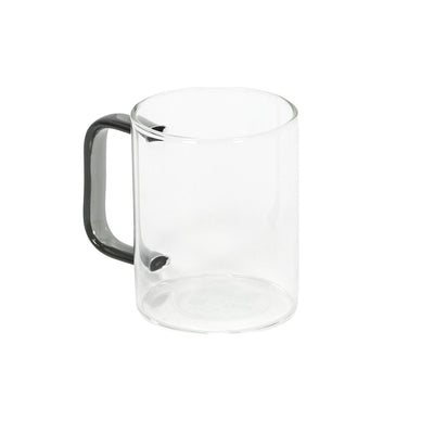 Szklany kubek z barwionym uszkiem, 200 ml