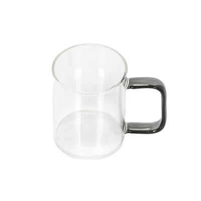 Szklany kubek z barwionym uszkiem, 200 ml