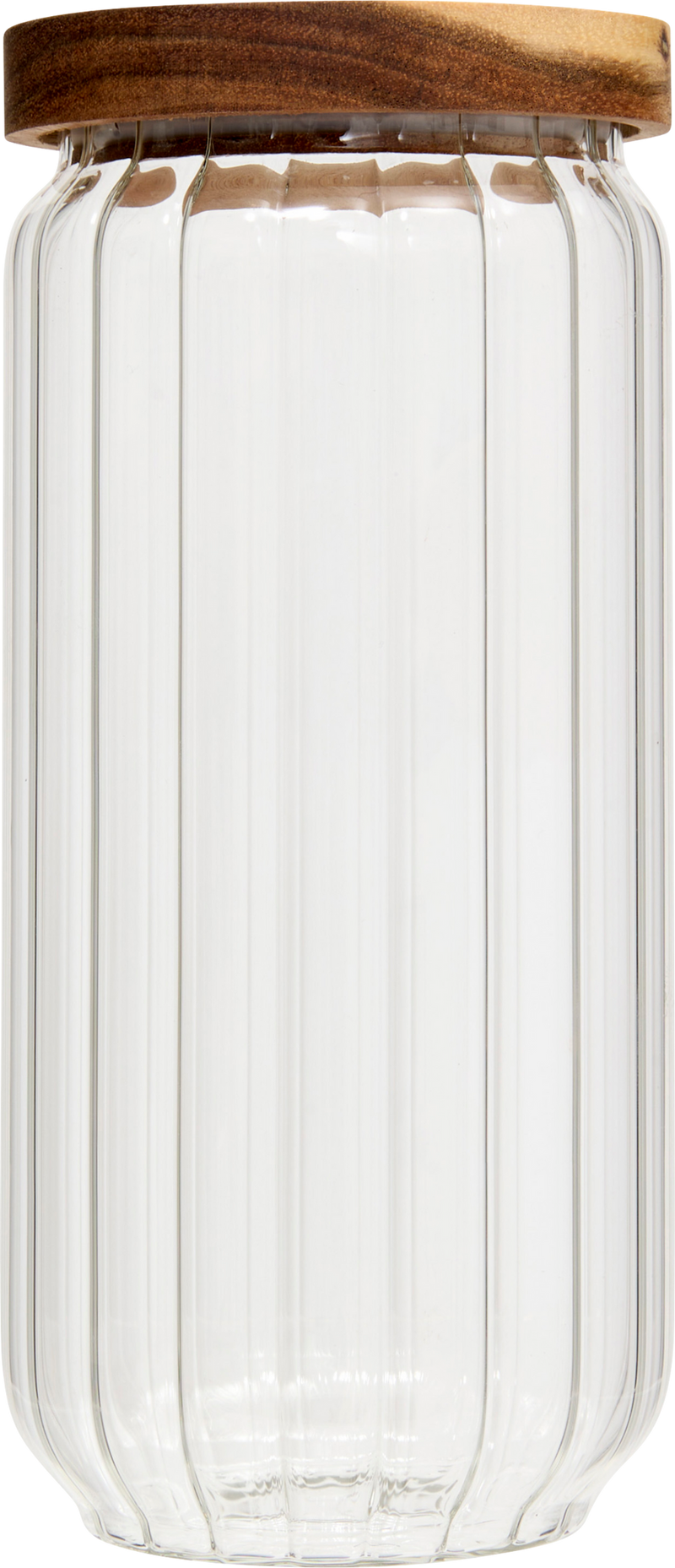 Szklany pojemnik na żywność HARMONY z drewnianą pokrywką