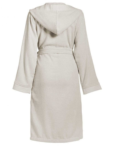 Szlafrok kąpielowy damski lub męski w kolorze kremowym, miękki i ciepły szlafrok z bawełny frotte, Essenza, rozmiar L