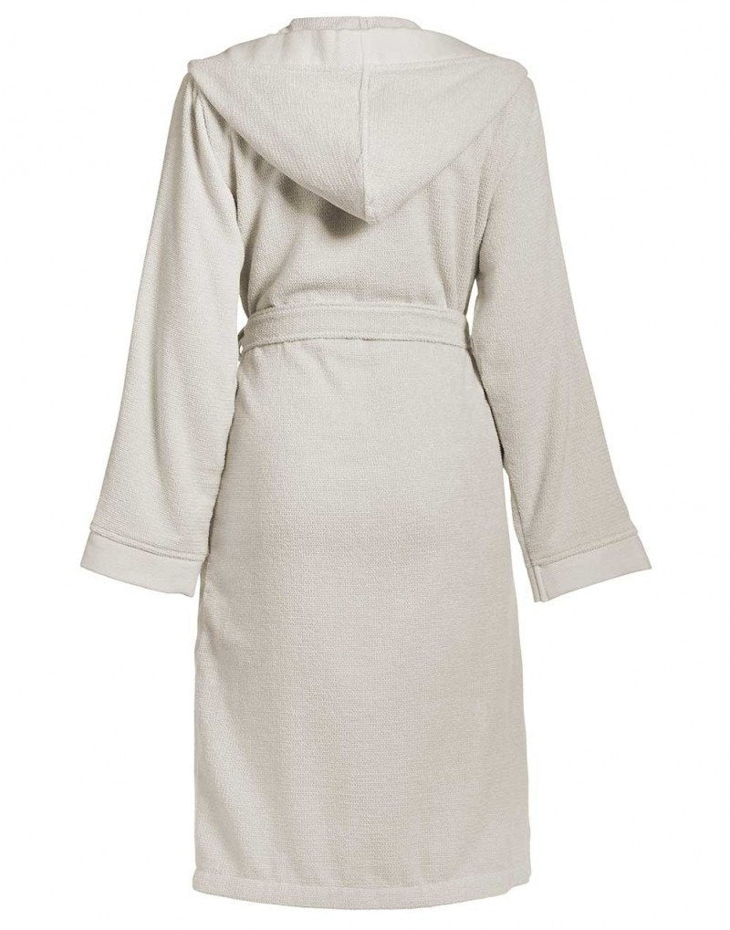 Szlafrok kąpielowy damski lub męski w kolorze kremowym, miękki i ciepły szlafrok z bawełny frotte, Essenza, rozmiar L