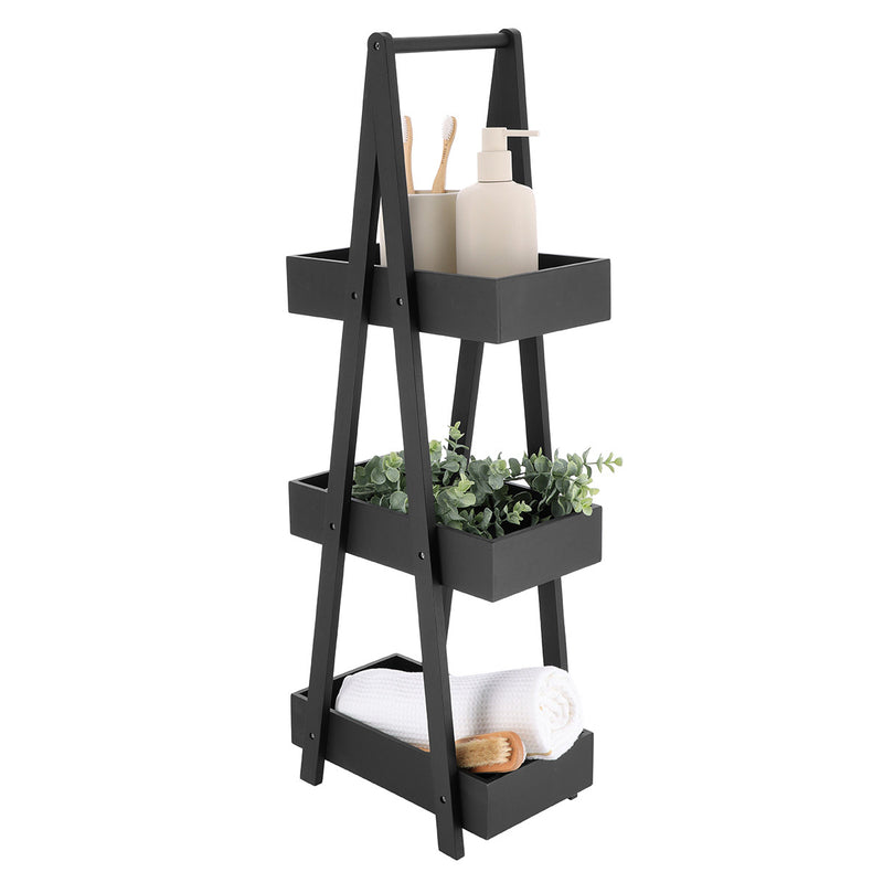 Wąski regał bambusowy JAPANDI, Bambus/MDF, 19 x 30 x 81 cm