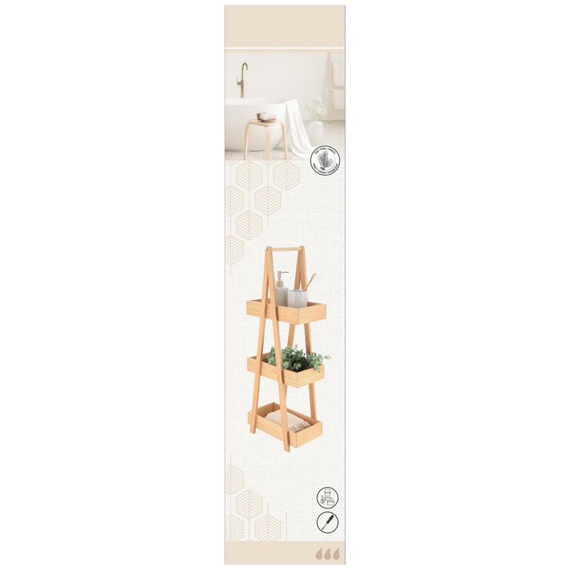 Wąski regał bambusowy JAPANDI, Bambus/MDF, 19 x 30 x 81 cm