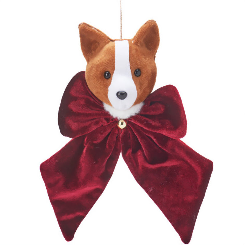 Welurowa kokarda ze zwierzątkiem, 20 x 30 cm