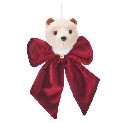 Welurowa kokarda ze zwierzątkiem, 20 x 30 cm