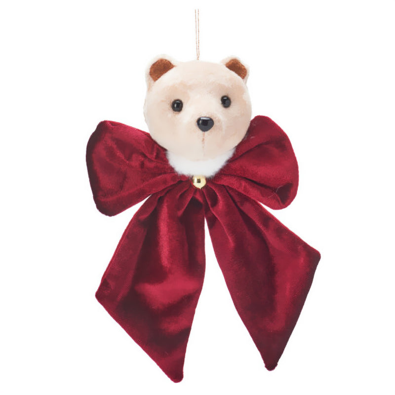 Welurowa kokarda ze zwierzątkiem, 20 x 30 cm