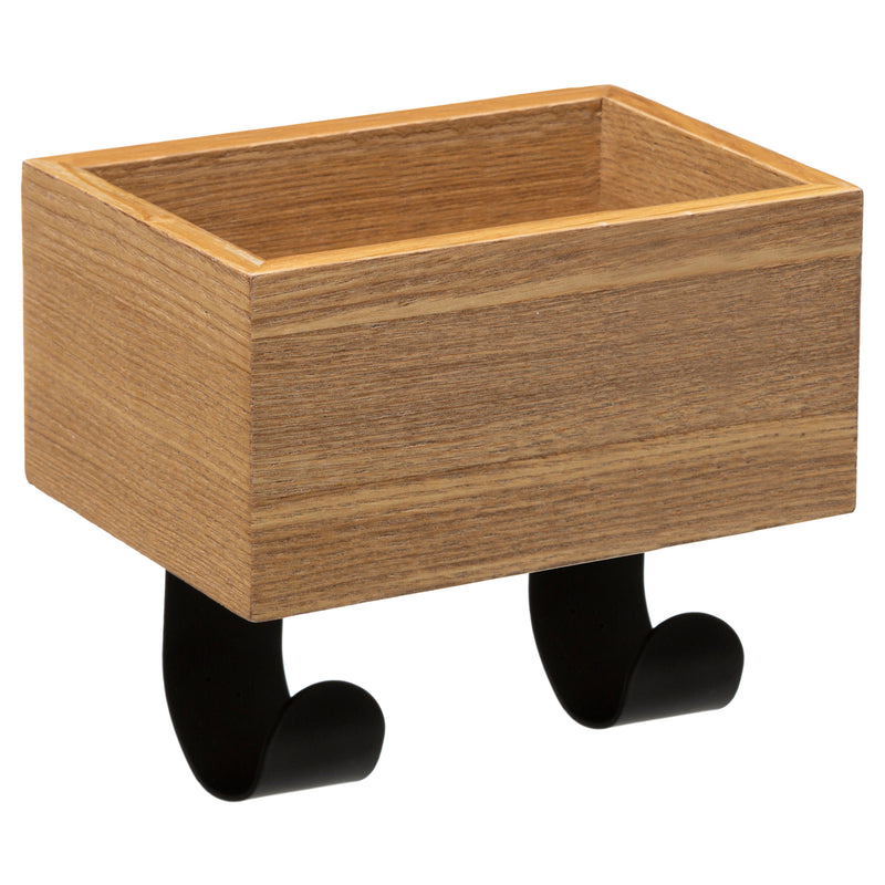 Wieszak do przedpokoju z 2 haczykami i półką, 20 cm