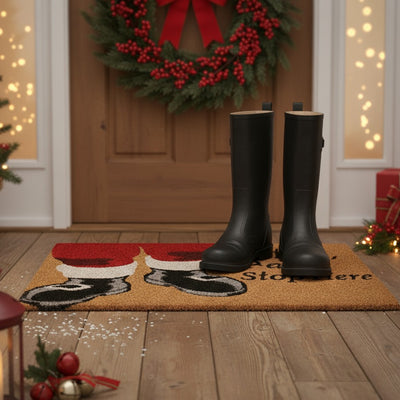 Wycieraczka bożonarodzeniowa z włókna kokosowego, 59x39 cm