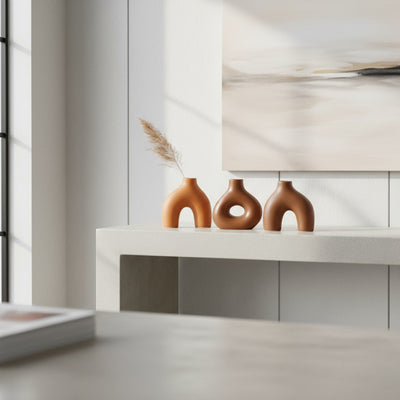 Zastaw wazonów METTY, 10 cm, ręcznie wykonane, 3 szt.