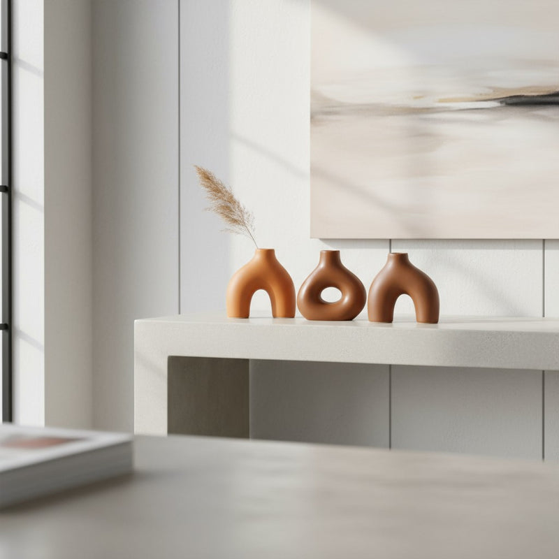 Zastaw wazonów METTY, 10 cm, ręcznie wykonane, 3 szt.