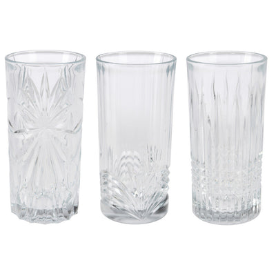 Zestaw 3 szklanek we wzory, 380 ml