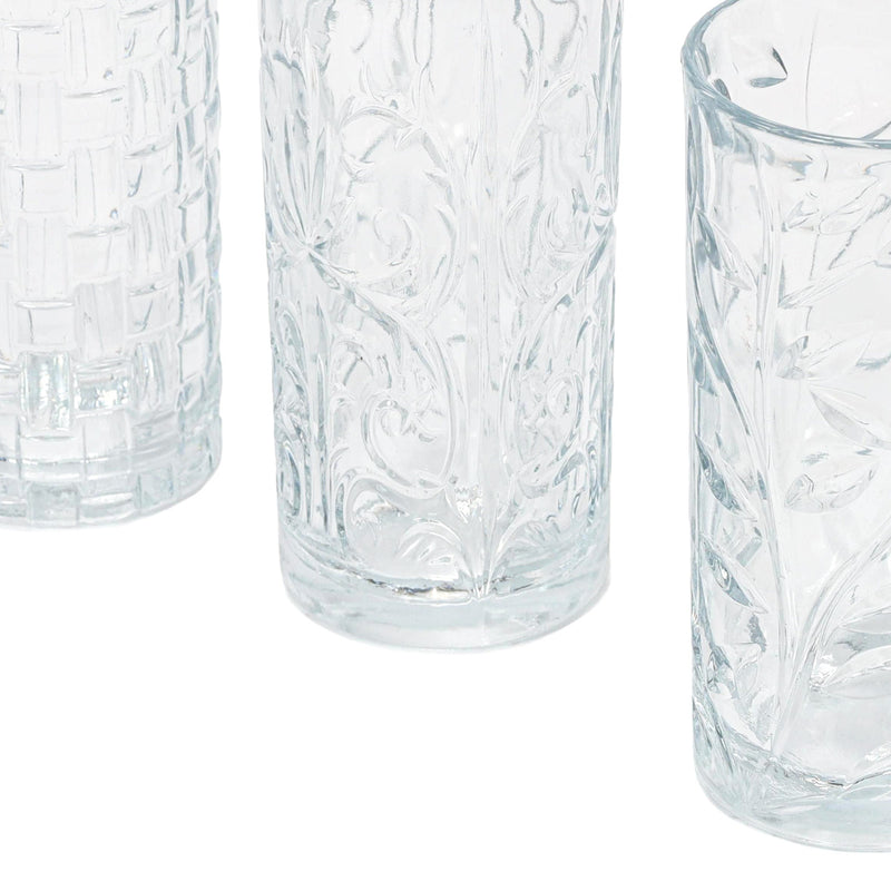 Zestaw 3 szklanek we wzory, 380 ml