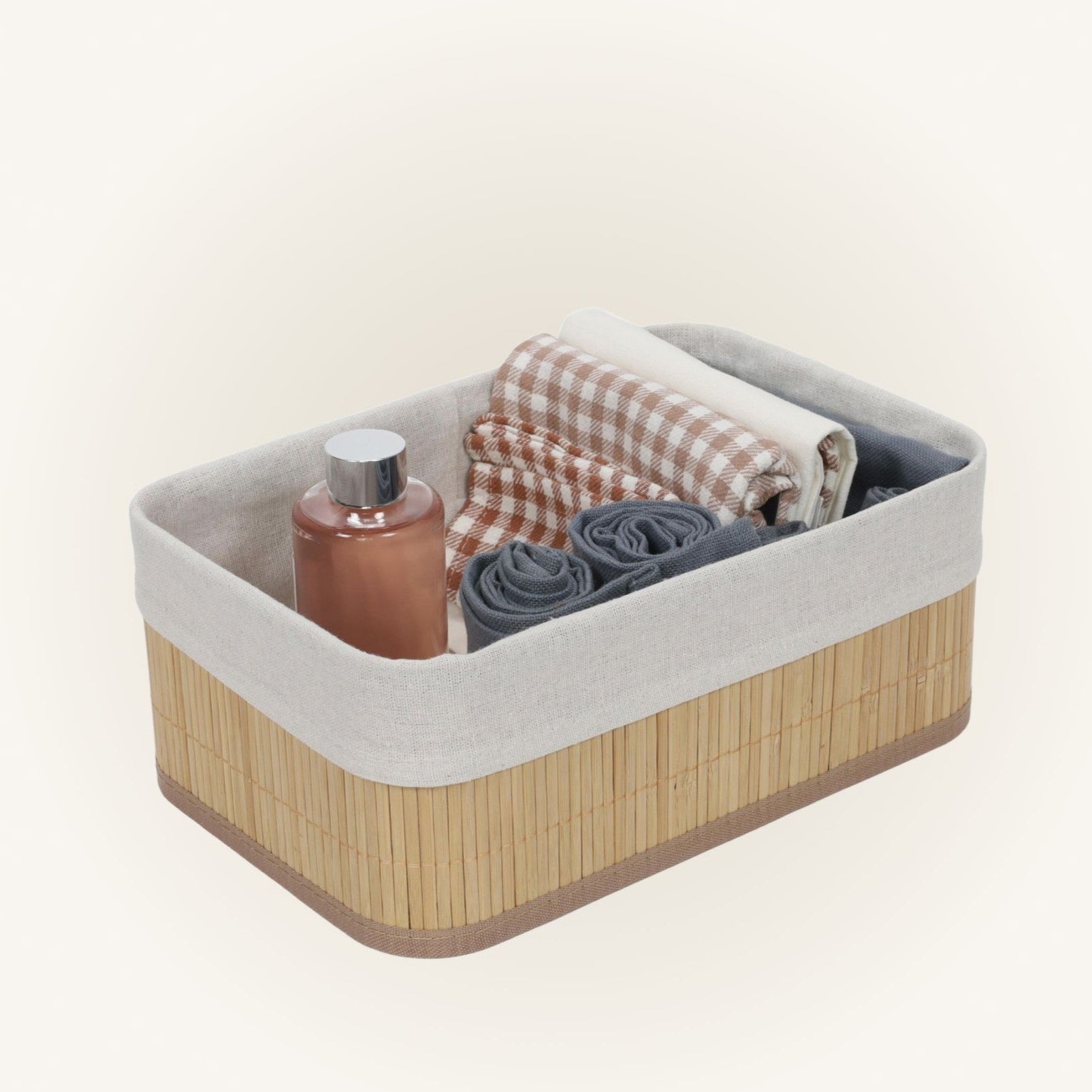 Zestaw bambusowych koszyków do przechowywania VINNO