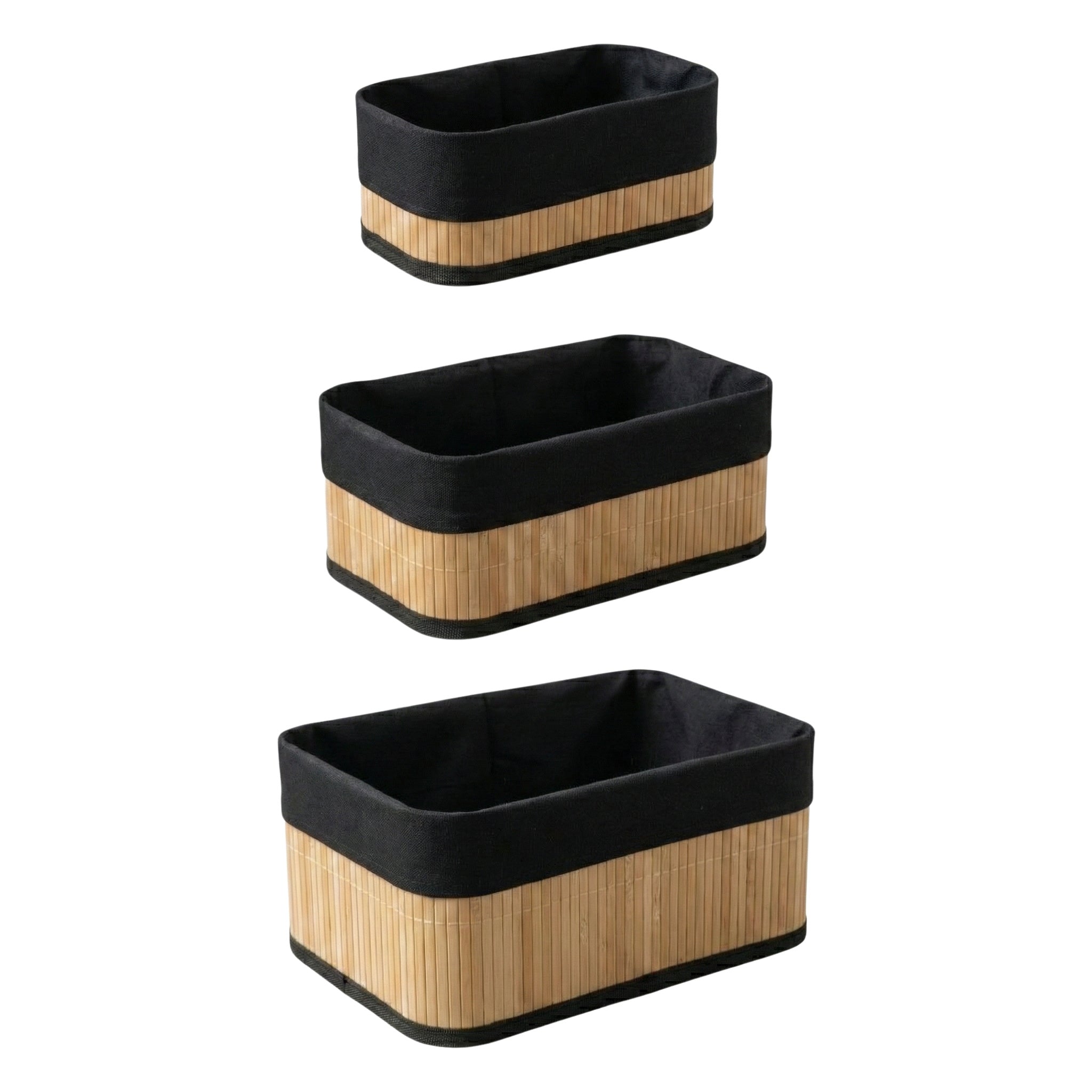 Zestaw bambusowych koszyków do przechowywania VINNO