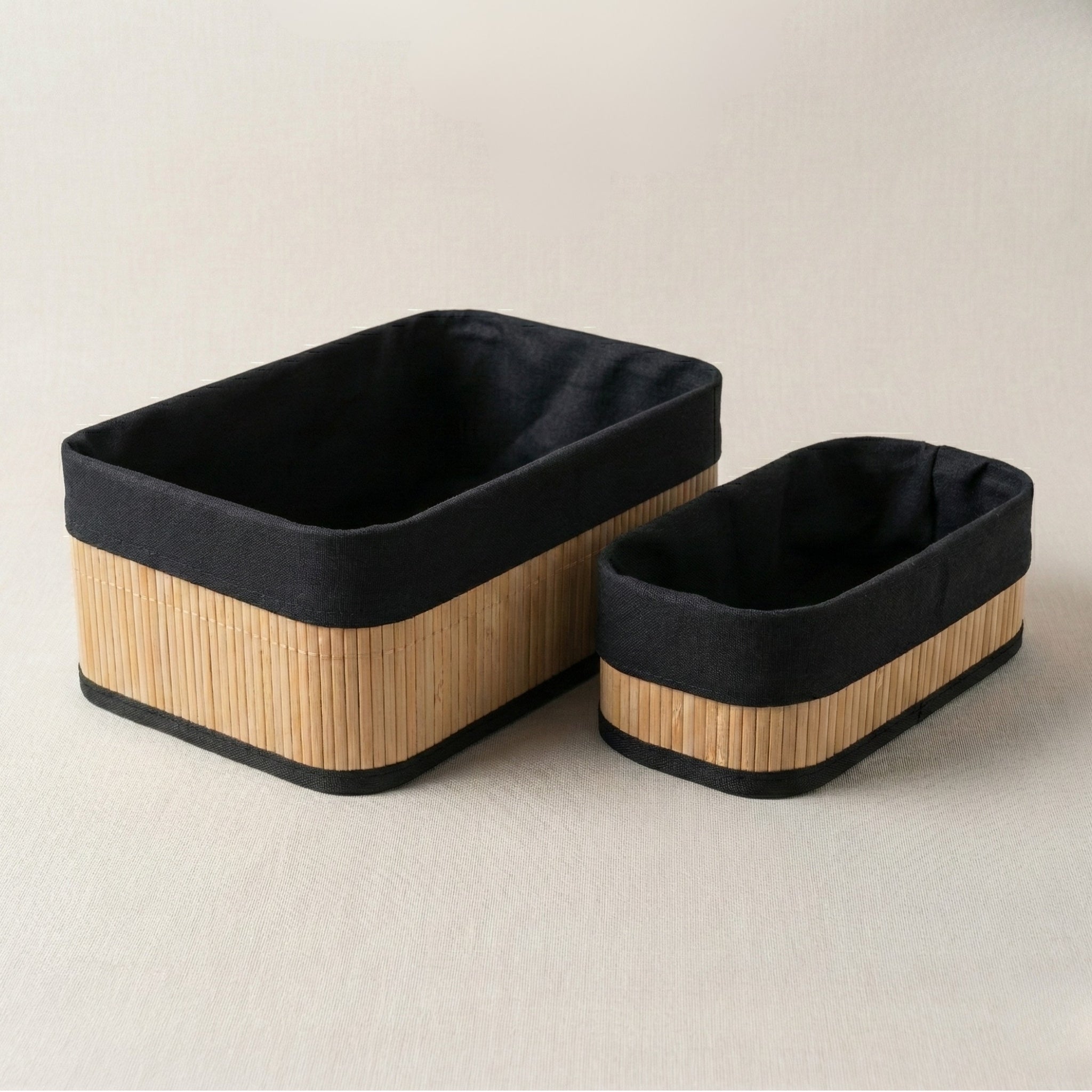 Zestaw bambusowych koszyków do przechowywania VINNO