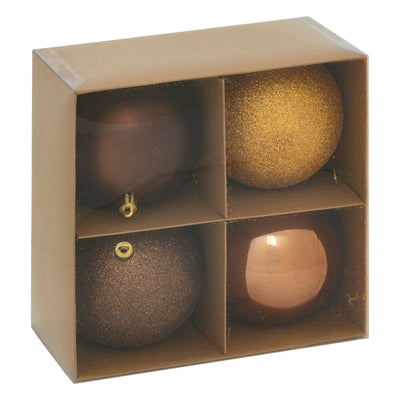 Zestaw bombek choinkowych, Ø 10 cm, 4 sztuki