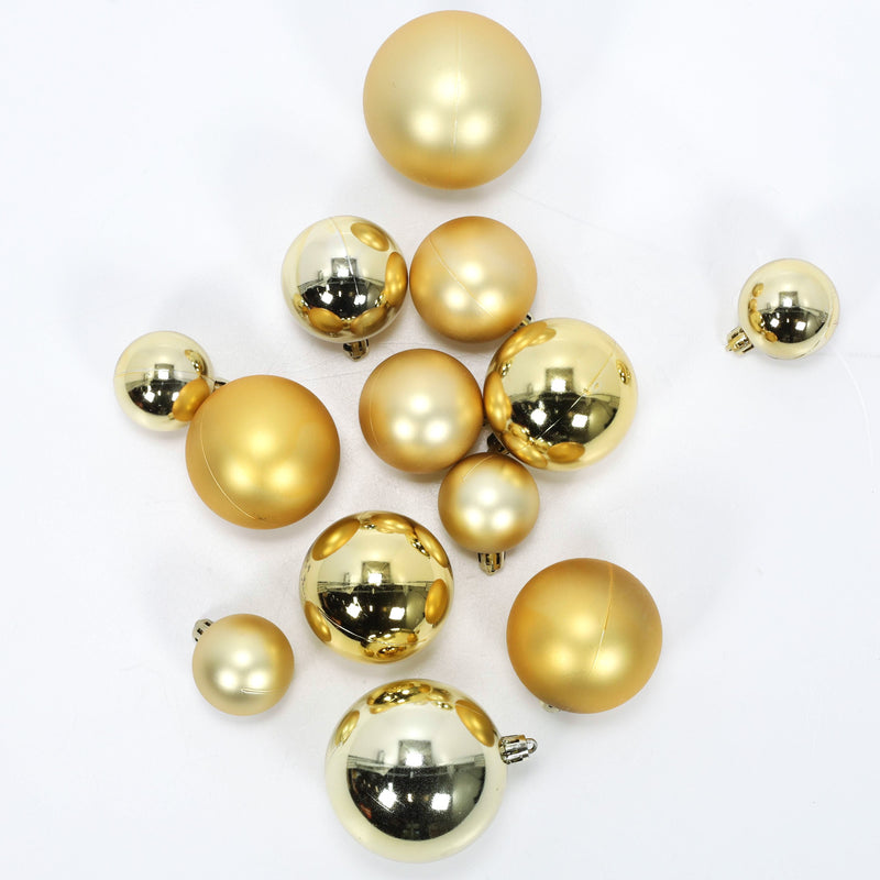 Zestaw bombek świątecznych w różnych rozmiarach, 60 szt.