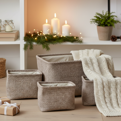 Zestaw koszy do przechowywania, 4 szt.