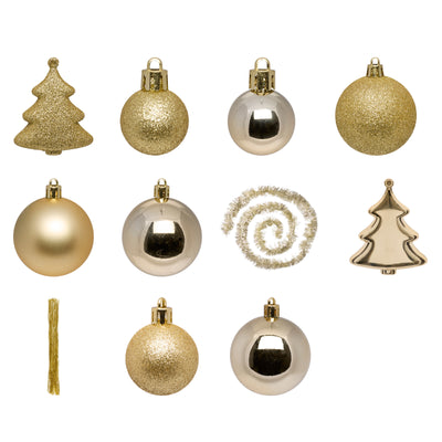 Zestaw ozdób choinkowych, 44 elementy