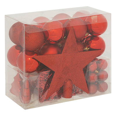 Zestaw ozdób choinkowych, 44 elementy