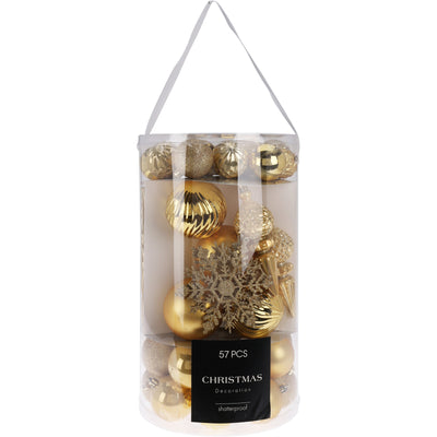 Zestaw ozdób świątecznych, 57 szt.