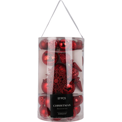 Zestaw ozdób świątecznych, 57 szt.