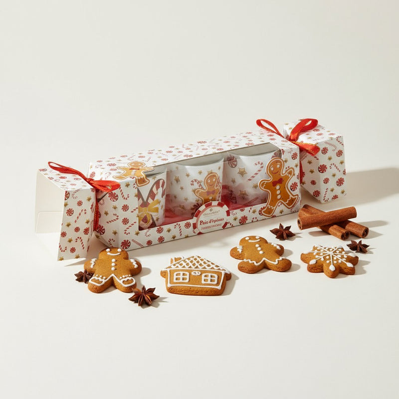 Zestaw świec zapachowych z nadrukiem świątecznym, 3 sztuki