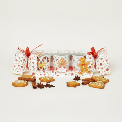 Zestaw świec zapachowych z nadrukiem świątecznym, 3 sztuki