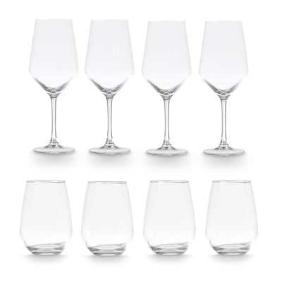 Zestaw szklanek i kieliszków, 8 szt.