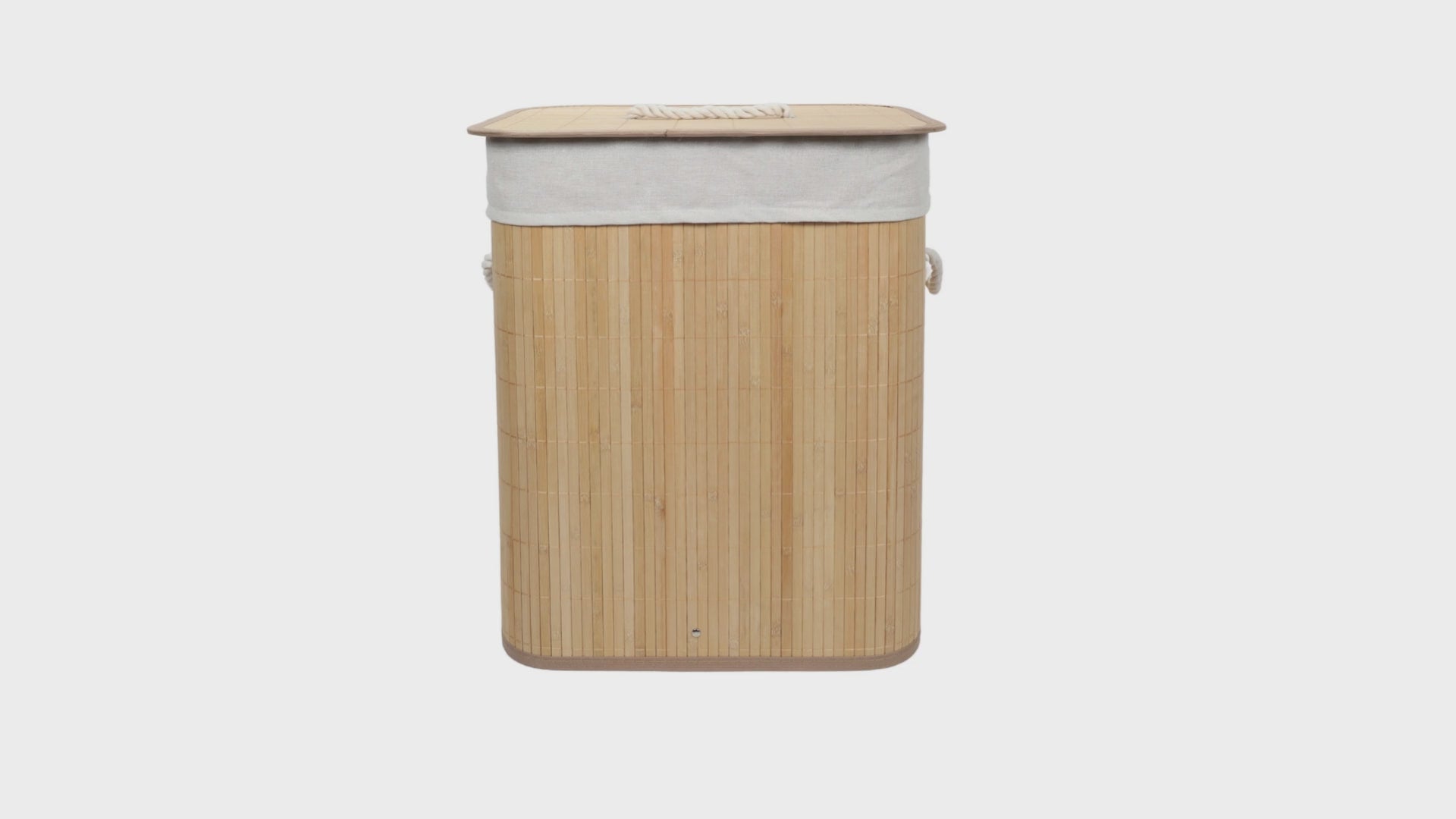 Bambusowy kosz na pranie z wyjmowanym workiem SANA, 60 l