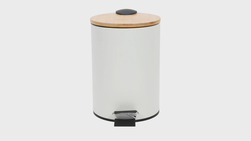 Kosz łazienkowy z bambusem ZETRU, 3 l