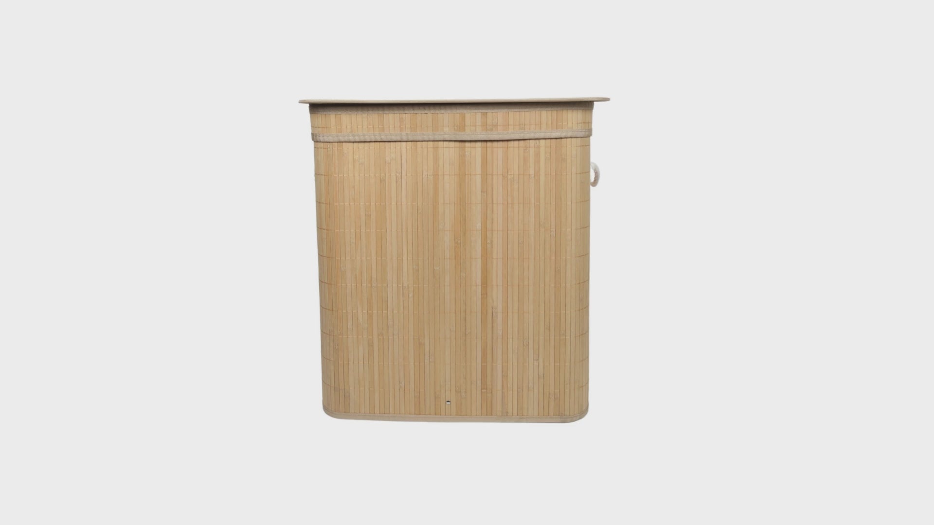 Bambusowy kosz na pranie, dwukomorowy ARVI, 100 l