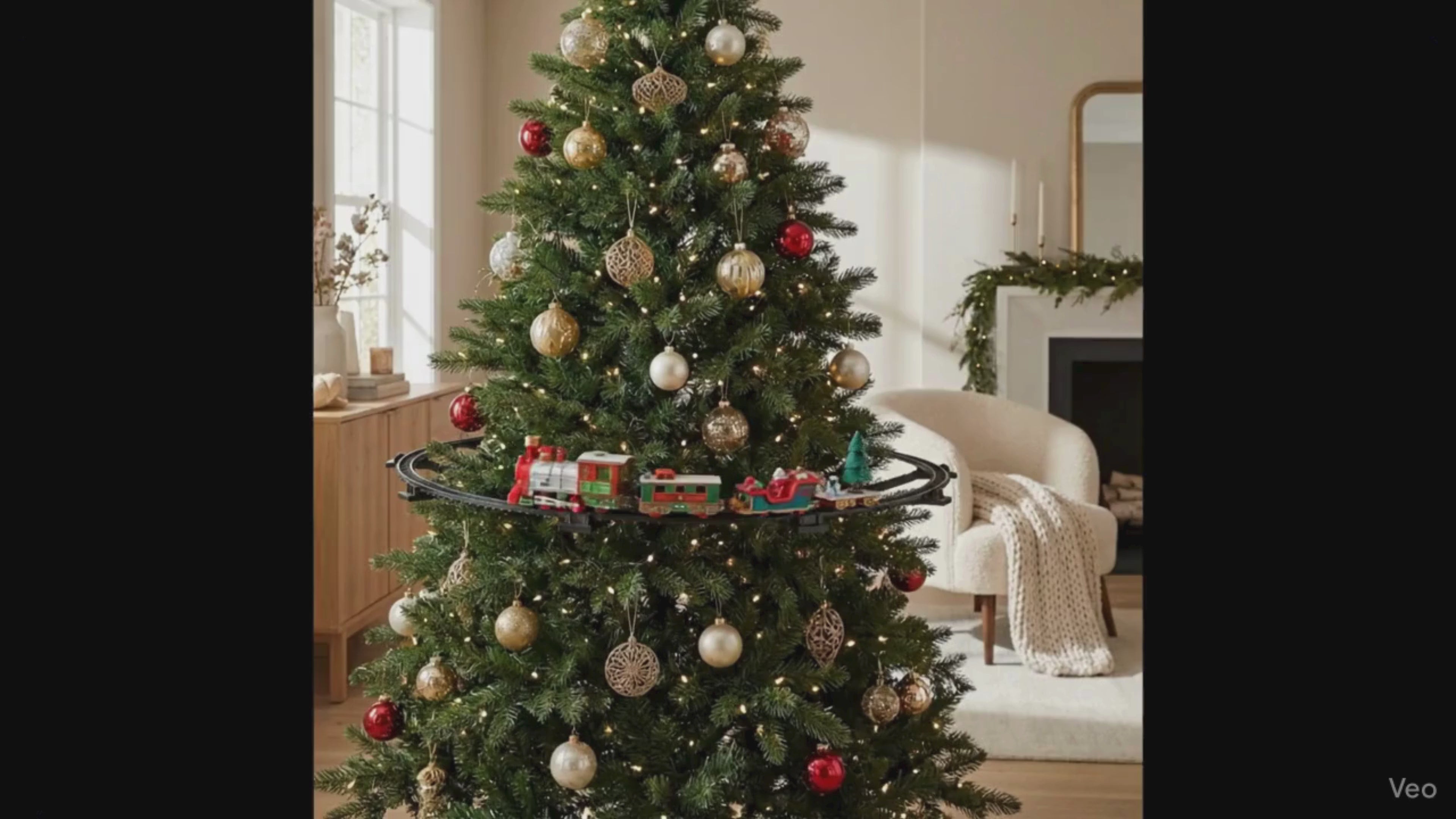 Świąteczny pociąg na choinkę, 23 elementy, Ø 87,5 cm