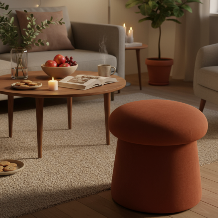 Pufa okrągła NOA, grzybek, Ø 37 cm