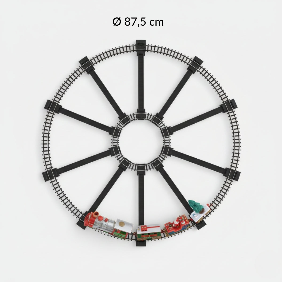 Świąteczny pociąg na choinkę, 23 elementy, Ø 87,5 cm