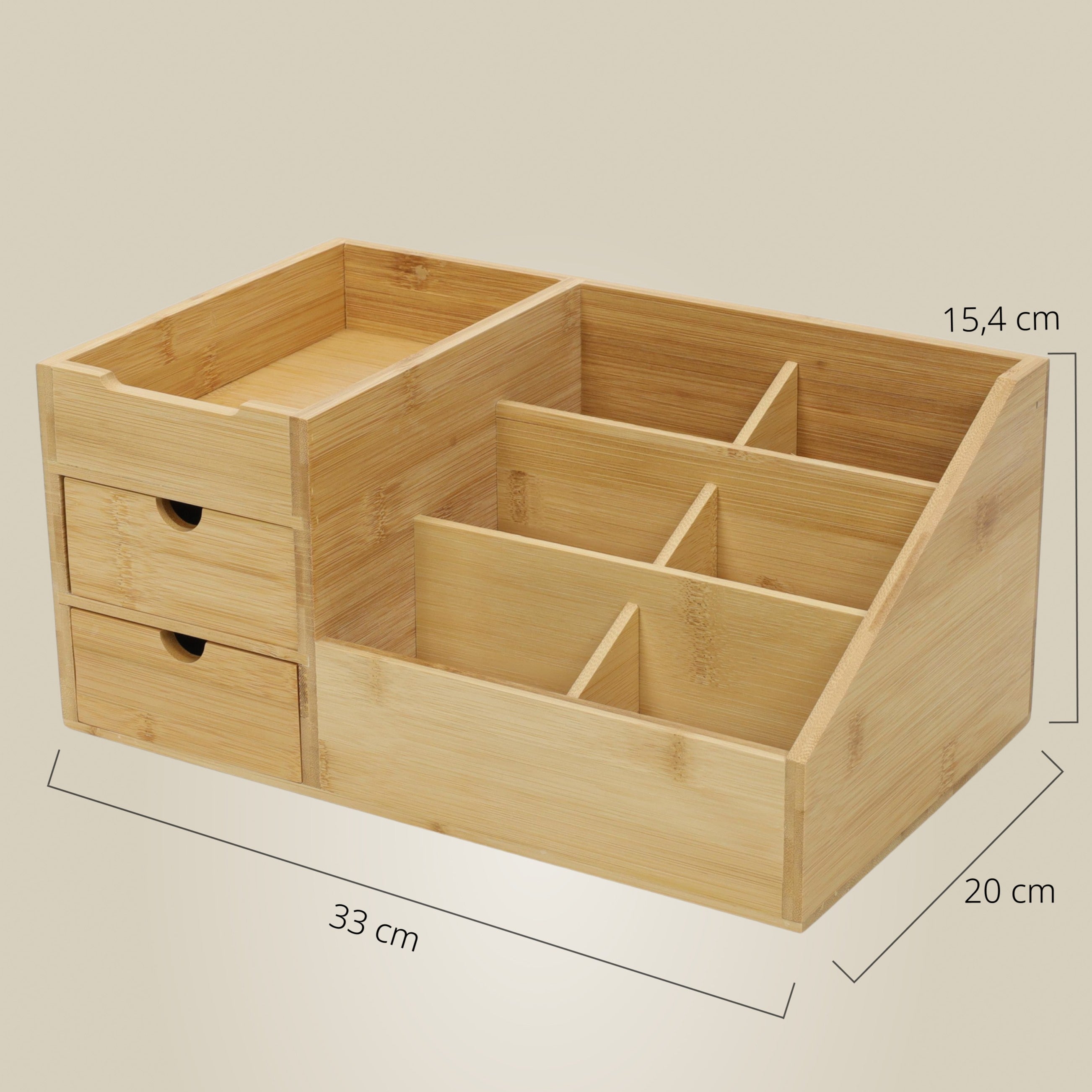 Bambusowy organizer z szaufladami SOLA