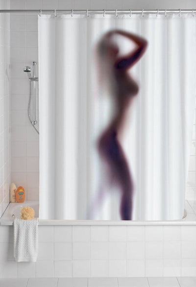 Zasłona prysznicowa, tekstylna, wzór sylwetka sexy, 180x200 cm, WENKO