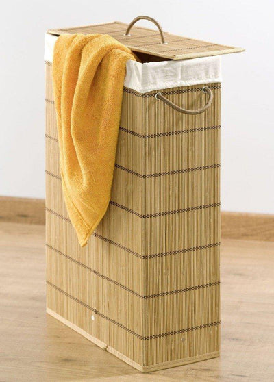 Bambusowy kosz na pranie WHEELED, 35 litrów, WENKO - EMAKO
